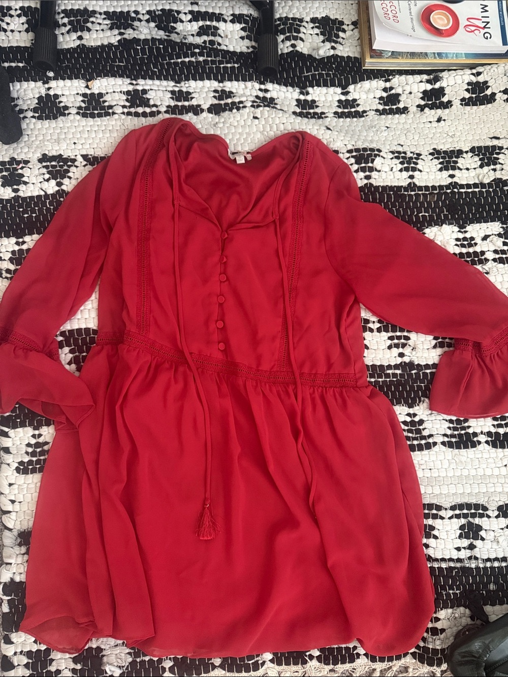 Gianni Bini Red Casual Tunic Top